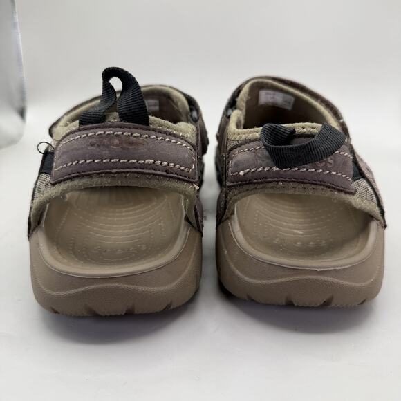 Crocs Swiftwater 202111 Leather Sport Sandals Shoes Mens Size 7 Brown Closed Toe main image 6